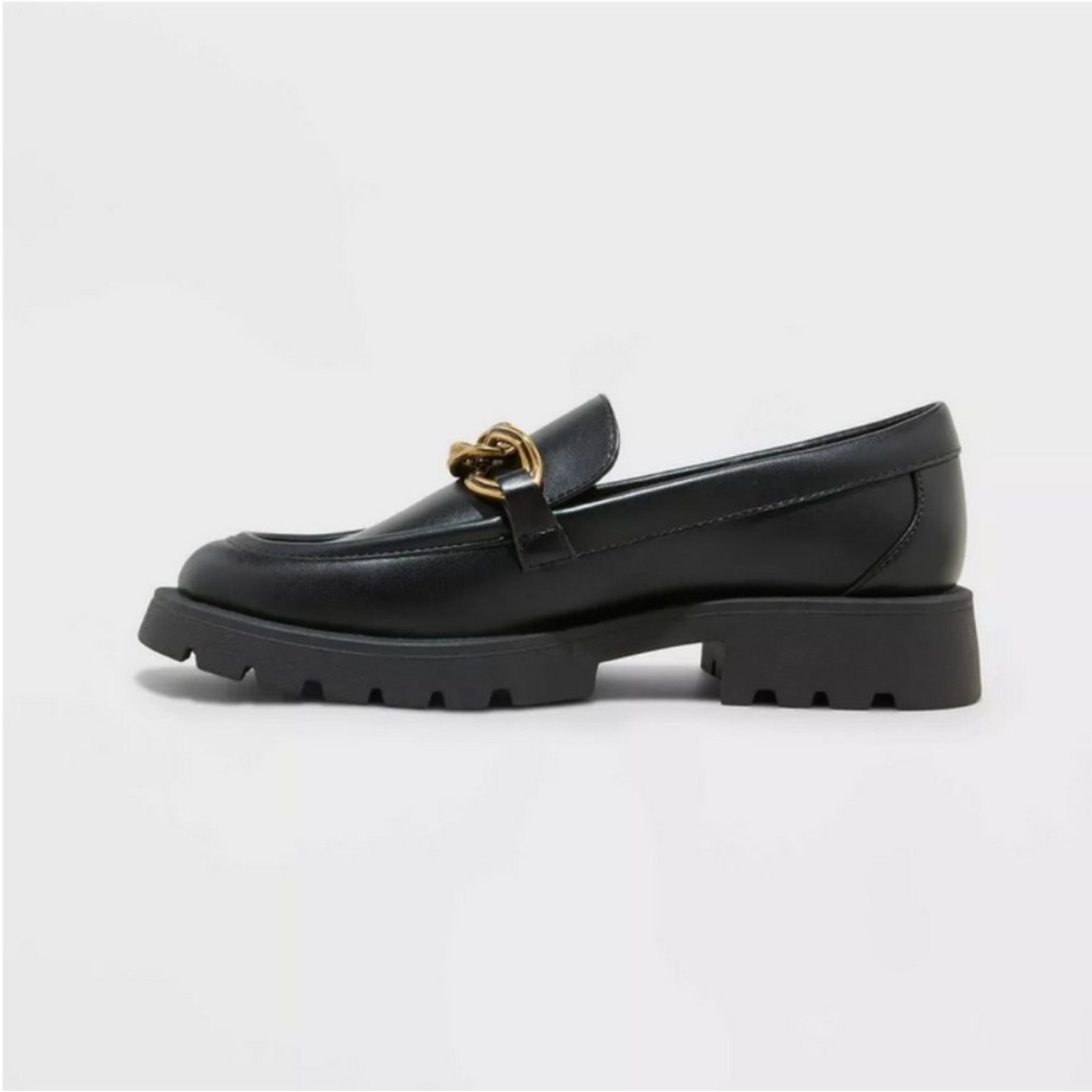 A New Day black and gold loafer womens size 10 - Picture 2 of 6
